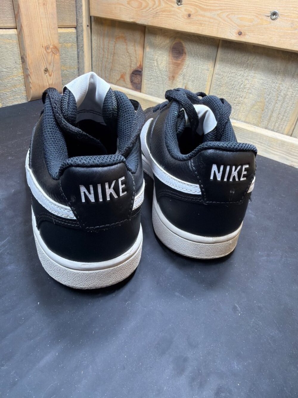 Nike Court Vision Low Black White Sneakers Womens 6.5 CD5434-001 - Picture 5 of 8